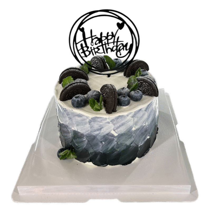 Midnight Oreo Blueberry Cake