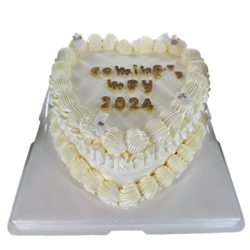 Gender Reveal Fresh Cream Cake