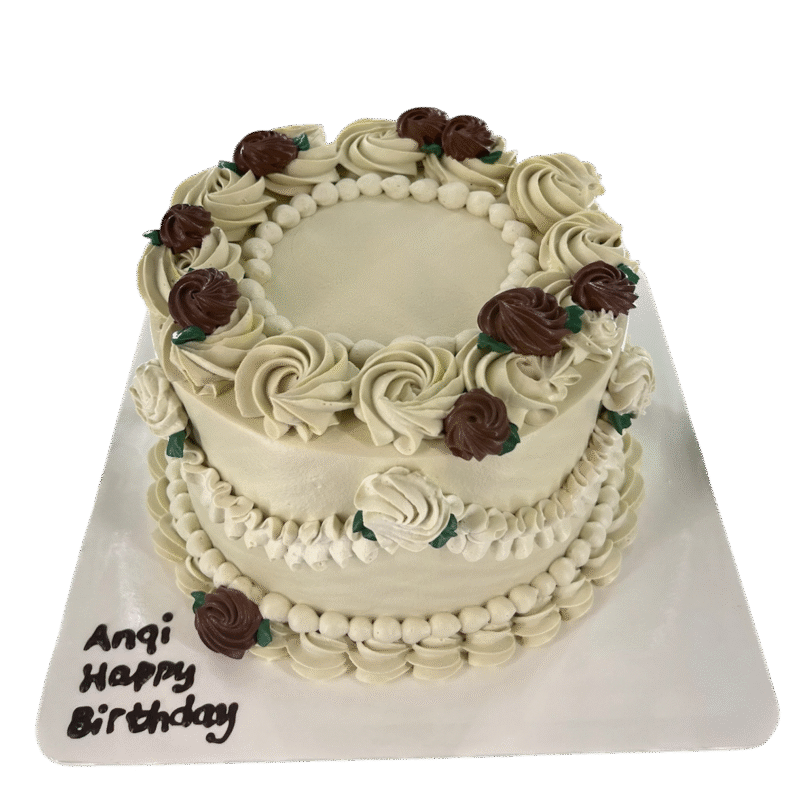 Classic Floral Cream Cake